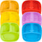 Re-Play Toddler Plates with Dividers - Deep-Walled 3 Compartments Divided Plates for