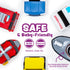 6 Pack Tub Works Emergency Cars Light Up Bath Toys, | Water-Activated Light Up Toys Flash & Change Color | Soft