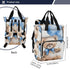 SUABO Backpack Baby Diaper Bag Watercolor Bear with Blue Bow Large Bag Waterproof Travel Diaper Bags for Moms and Dads