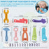 8 Pack Chew Baby Teething Toys for 0-12 Months, Freezable BPA Free Silicone Baby Molar Teether Chew Toys
