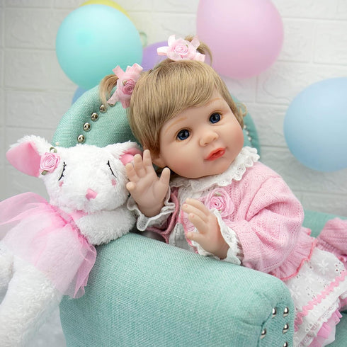 Milidool Lifelike Reborn Baby Dolls Girl - Realistic Silicone Baby Doll Gift Set