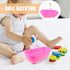 Set 12'' Toyvian Toy Bathtub for Dolls, Baby Doll Real Working Bath Electric Bathtub with Shower and Faucet Pretend