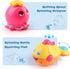 6 9 12 18 1 2 3 iPlay,iLearn Baby Bath Toys w/ Organizer, Infant Bathtub Shower Toy, Wind up Turtle, Water Squirt
