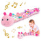 Sumobaby Infant Musical Stuffed Animal - Soft Toys with Multi-Sensory Crinkle, Rattle, Textures for Tummy Time, Pink