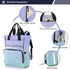 SPRIPORT Backpack Backpack Purple Green Gradient Diaper Bag for Baby Boys Girls Baby Essentials Travel Tote