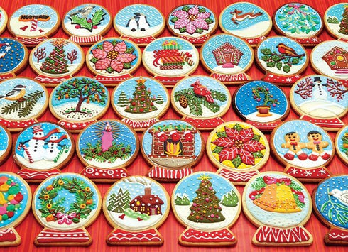 Cobble Hill 1000 Piece Puzzle - Snow Globe Cookies, Sample Poster Included