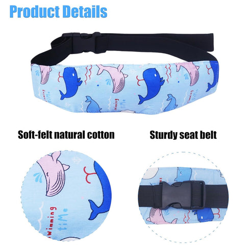 SHEHARUHI 2 Pcs Baby Head Support Band for Stroller Car Seat Neck Relief and Head Support Holder for Kids Children
