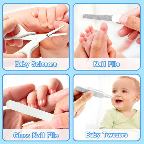 Set, Trimmer Set Set White-18 Baby Healthcare and Grooming Kit, Baby Safety Care Baby Electric Nail Newborn Nursery
