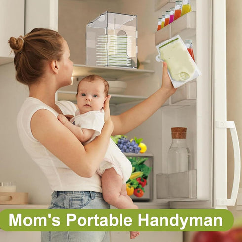 NOENNULL Milk Bag Storage Containers, Breast Milk Storage Containers, Acrylic, Transparent, Removable Breast Milk Bag