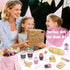 Playset 23pcs Sets SIMPLIPLAY Wooden Bakery Food Toys, Wooden Pretend Play Food for Kids, Play Kitchen Accessories