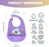Happy Snails Silicone Baby Feeding Bibs Waterproof, BPA-Free, Soft & Adjustable with Crumb Catcher Easy to Clean