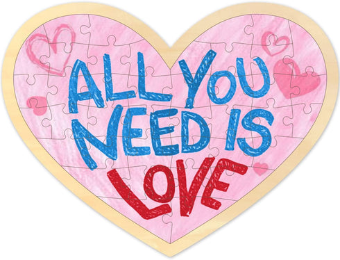Blank Puzzle Heart Shape with 40 Pieces, Blank Heart Wooden Jigsaw Puzzle with Puzzle Tray for Crafts & DIY, Custom Puzzle 11.2x8.4 Inches 1 Pack