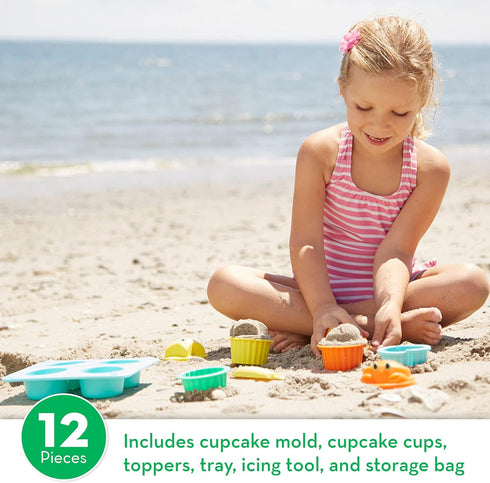 Melissa & Doug Sunny Patch Seaside Sidekicks Sand Cupcake Play Set - Toddler Beach Toys for Ages 3+