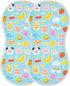 decor gift 4 Pack 22x11in Cotton Burp Cloths Baby Easy Care Cartoon Cute Animals Milk Spit Up Cloth for Unisex Babies