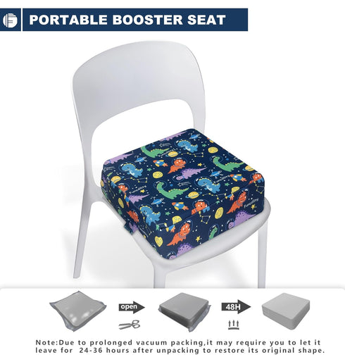 4 Inch Toddler Booster Seat for Dining Table, Portable Booster Seat for Kitchen Chair, High-Density Foam Cushion