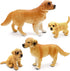 Gemini&Genius Dog Toys for Kids - Golden Retriever Family Playset with Realistic Puppy Action Figures