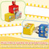 2 3 4 Set 6 Montessori Train Toys for Year Olds - Toddler Learning Train with Lights & Sounds, Vehicle Transport, Lock