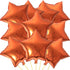 KALOR 18 Inch Orange Star Mylar Balloons, 10 Pcs Star Shape Foil Balloons for Wedding, Baby Shower, Birthday