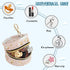 PYBUG Swan Round Pacifier Storage Case, Polyester & TPU Lined with Hook Buckle, Pacifier Container Box for Baby