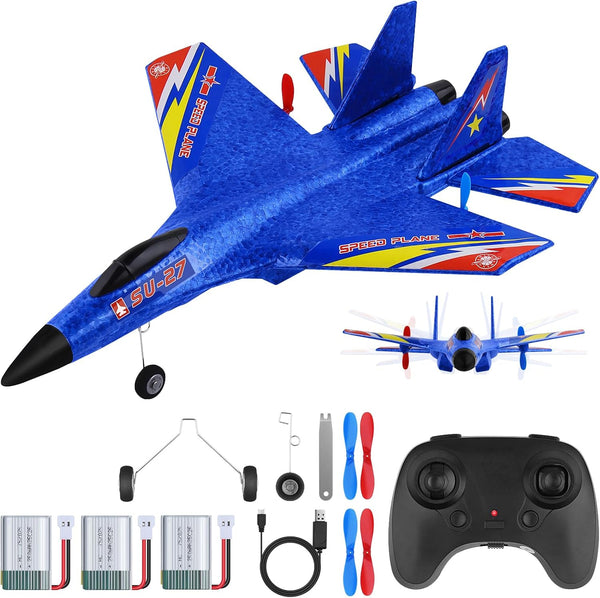 Beffkkip Su27 RC Plane, Remote Control Airplane, 2.4Ghz Ultra Long Endurance Raptor RC