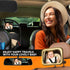 Baby Car Mirror with Light, Rechargeable Rear Facing Mirror with Remote Control, 360° Rotation, Clear Vision