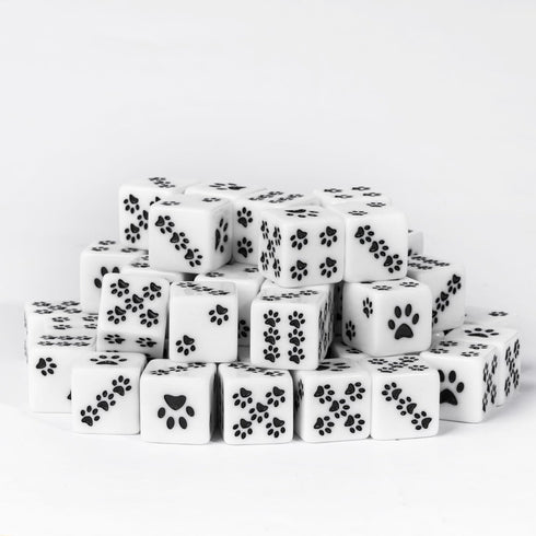 10 Piece D6 Dice Set: 16mm Six Sides Game Dice Set for MTG, Dungeons and Dragons, Black Cat's Paw