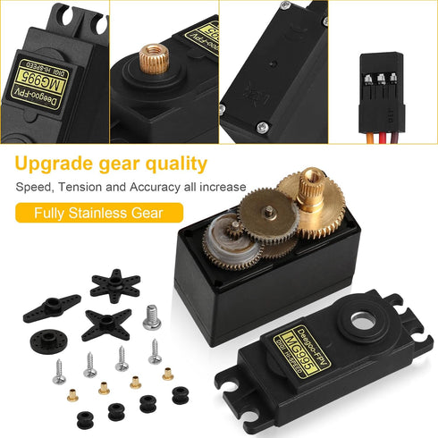 Deegoo-FPV 4-Pack MG995 Angle180 13KG Servo Motor Control Metal Gear Servo Digital High Speed Torque Servo Motor