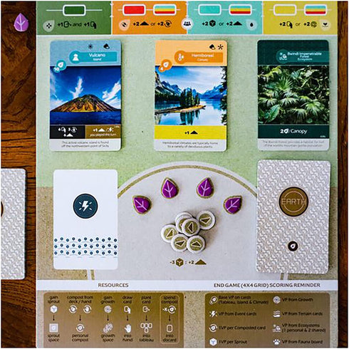 Inside Up Games Earth - The Board Game, Ecosystem Building, Card Drafting for 1 to 5 Players
