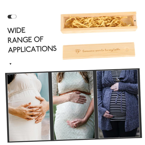 Levemolo Wooden Pregnancy Test Storage Box with Lid Multifunctional Keepsake Organizer for Pregnancy Tests