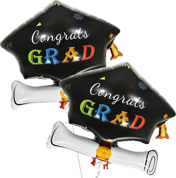 KatchOn Graduations Cap Balloons - Big 24 Inch | Graduation Hat Balloons for 2025 Party Decorations