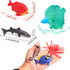 10Pcs Fish Toys Animal Figure Bath Toys, Color Changing Sea Creatures for Kids 3 Years and Up
