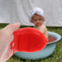 FRCOLOR Baby Head Scrubber Soft Silicone Baby Bath Scalp Brush Massage Flower Shape Cap Essential for Dry Brush Skin