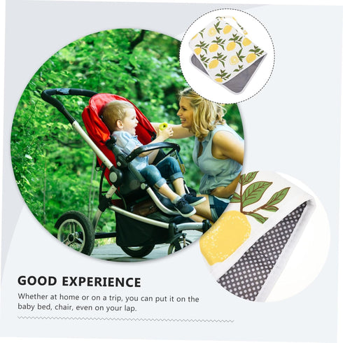 Lemon Color Portable Changing Pad - Soft Travel Diaper Cushion
