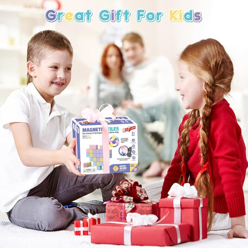 Magnetic Building Blocks Toys for Toddlers - Macaron Sensory Toys for Age 2-8, Preschool Learning Activities
