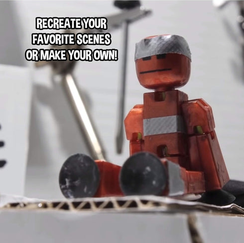 Zing Stikbot Off The Grid Pack - Set of 6 Poseable Action Figures with Weapons and Accessories