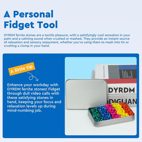 300+ Original Ferrite Putty Multicolr, Sensory Stones, Adult Fidget Stress Relief Desk & Office Item, Ferrite Stones