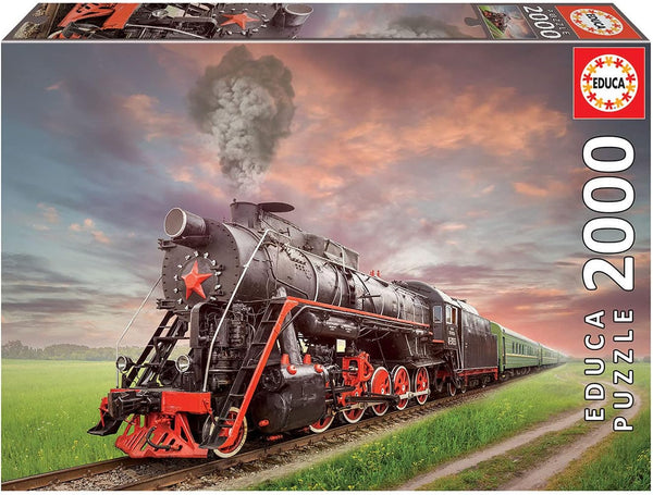 Educa Genuine Puzzles, 2,000 Pieces, Steam Locomotive (18503)