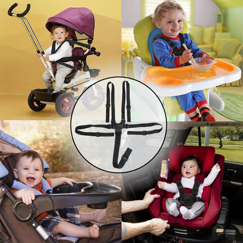 5 Universal Point Harness Baby Chest Harness for Child/Kid Seats, Adjustable Harness Strap for High Chair/Pushchair