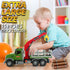 15" 6 3 4 5 6 Wenbeier Farm Truck Toy for Kids Large Timber Truck with Loading Crane and Woods - Log Truck with Sound