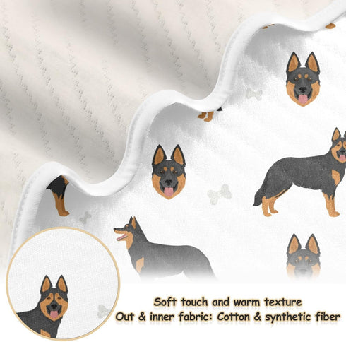 30X40 Swaddle Blanket Bohemian Shepherd Dog Cotton for Infants, Receiving, Lightweight Soft Swaddling for Crib