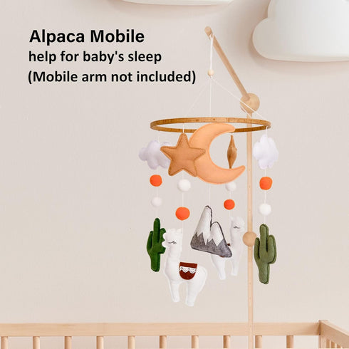 Llama Baby Crib Mobile, Neutral Nursery Decor, Desert Mobile for Crib, Nursery Mobile for Bassinet, Baby Shower Gifts