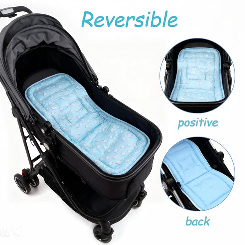 Ovelin 100% 34x78cm 1 Pack Baby Stroller Cushion, Baby Stroller Seat Liners Universal Stroller Liner, Cotton Breathable