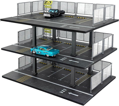 1/64 Scale Die-cast Model Car Display Case Organizer - Parking Garage Diorama