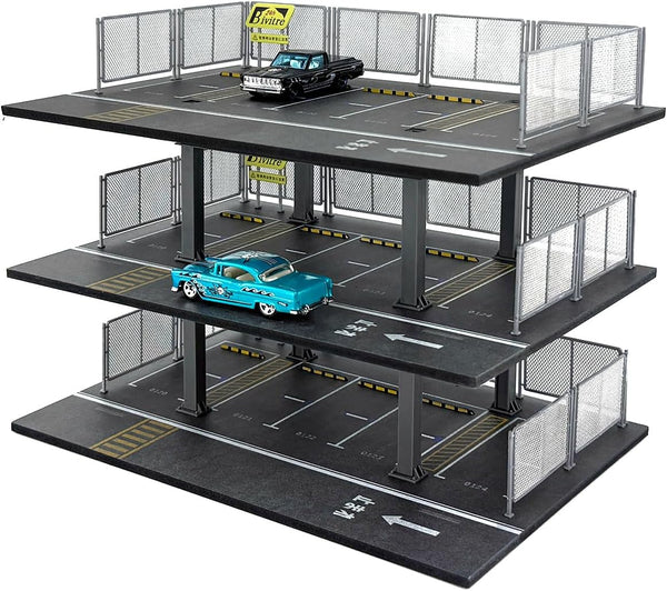 1/64 Scale Die-cast Model Car Display Case Organizer - Parking Garage Diorama