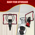 Basketball Hoop Indoor - Mini Basketball Hoop with 7 LED Lighting, Scoreboard, Over Door Foldable Basketball Toys