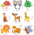 HOWAF 27 Pieces Jungle Animal Themed Party Decorations - Adorable Animal Cutouts, Paper Cutouts for Birthday Party