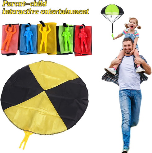 10 Pack Parachute Toy - Tangle Free Throwing Toy Parachute, Outdoor Flying Toys for Kids, Gifts (5 Colors)