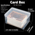Playing Deck Card Storage Box Plastic Card Boxes Compatible with 100 Mtg Holder Storage Case 4.3 x 2.95 x 2.2 Inches Organizer Snap Closed for Trading Card Games Card Collector