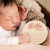 NQEUEPN 5.9in Baby Announcement Sign, Wooden Hello World Newborn Signs Birth Announcement Sign Welcome Name Plaques