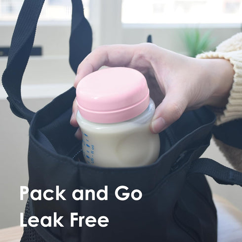 Maymom Solid Lids Aka Travel Caps w/Sealing Ring Compatible with Avent Bottle; Cap Replace Avent Natural Bottle Screw